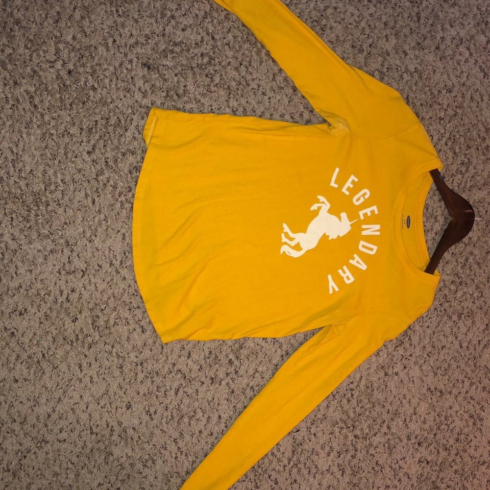 GOLD AND WHITE AÉROPOSTALE LONG SLEEVE SHIRT